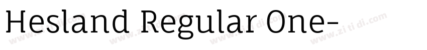 Hesland Regular One字体转换